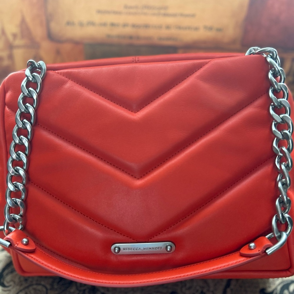 Rebecca Minkoff Red Quilted Leather Shoulder Bag